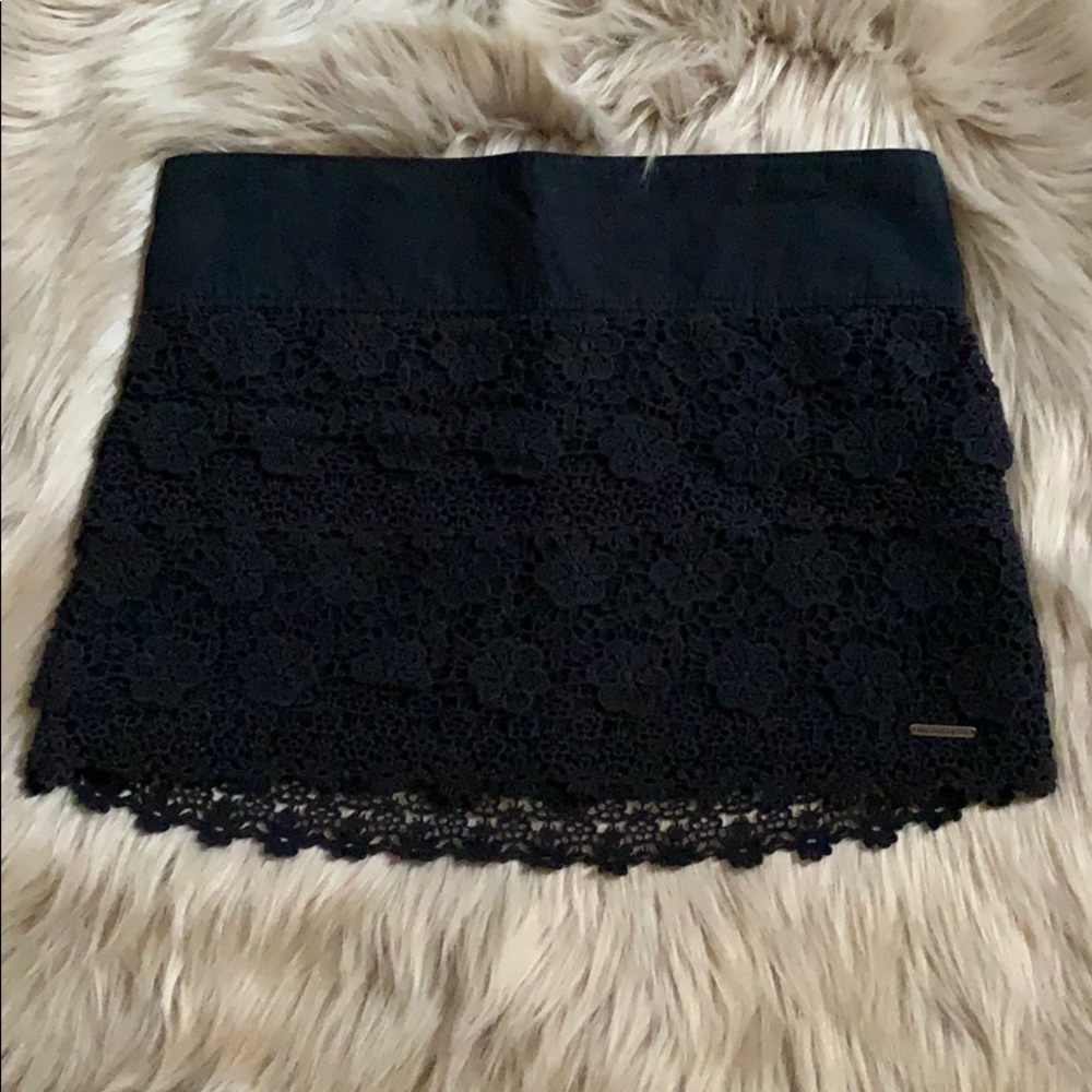 Never worn Abercrombie navy lace mini skirt